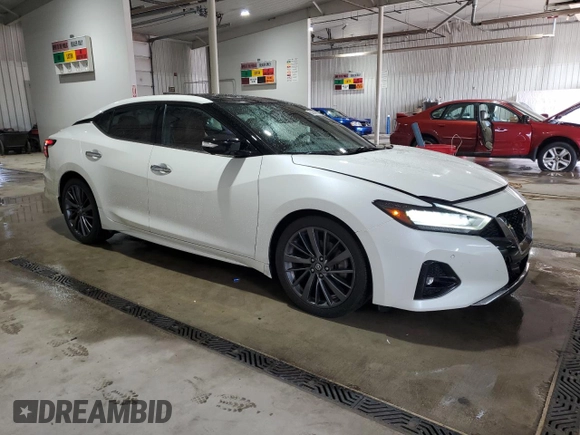 2020 Nissan Maxima Platinum with VIN 1N4AA6FV3LC362999, listed as a Copart auction lot 54349255 with 63,992 mi miles and Salvage Title. Bid and sale history available at DreamBid. Image 4.