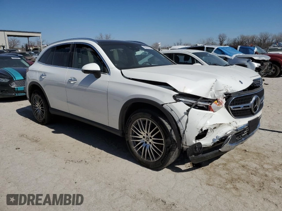 2024 Mercedes-Benz GLC with VIN W1NKM4HB6RF101430, listed as a Copart auction lot 47618785 with 0 mi miles and Salvage Title. Bid and sale history available at carsss.com. Image 4.
