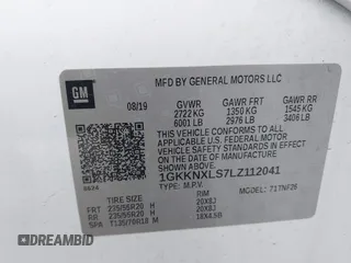 2020 GMC Acadia Denali z VIN 1GKKNXLS7LZ112041, wystawiony jako IAAI lot #41623974 z przebiegiem 87 072 mil mil oraz . Historia ofert i sprzedaży dostępna na DreamBid. Obrazek 9.