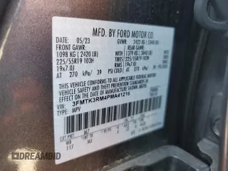 2023 Ford Mustang Mach-E Premium z VIN 3FMTK3RM4PMA41216, wystawiony jako Copart lot #59234645 z przebiegiem 47 223 mil mil oraz Szkoda całkowita • Salvage title. Historia ofert i sprzedaży dostępna na DreamBid. Obrazek 12.