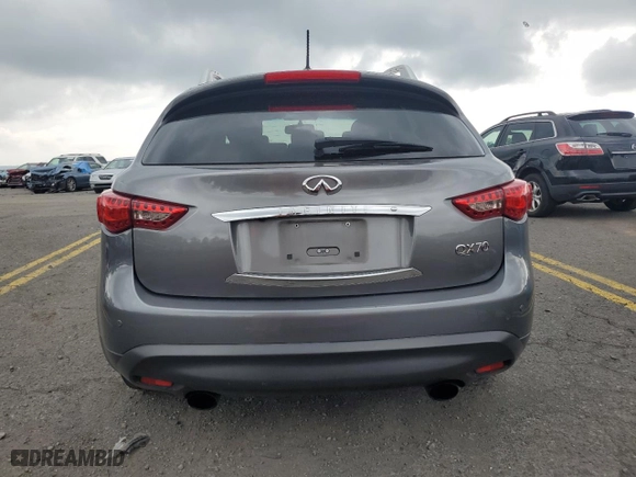 2017 Infiniti QX70 with VIN JN8CS1MW7HM415868, listed as a Copart auction lot 62451924 with 94,763 mi miles and Salvage Title. Bid and sale history available at carsss.com. Image 6.