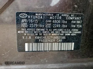 2015 Hyundai Azera Limited z VIN KMHFH4JG7FA483586, wystawiony jako Copart lot #61013125 z przebiegiem 127 766 mil mil oraz Czysty tytuł • Clean title. Historia ofert i sprzedaży dostępna na DreamBid. Obrazek 12.