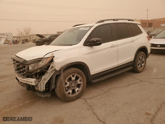 2022 Honda Passport TrailSport with VIN 5FNYF8H67NB008548, listed as a Copart auction lot 49726835 with 38,322 mi miles and Salvage Title. Bid and sale history available at carsss.com. Image 1.