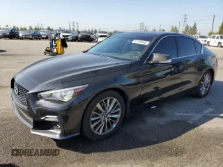 2019 Infiniti Q50 Luxe with VIN JN1EV7AP0KM514909, listed as a Copart auction lot 61196685 with 90,620 mi miles and Salvage title. Bid and sale history available at DreamBid. Image 1.