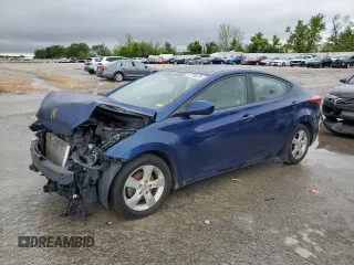 2013 Hyundai Elantra Limited with VIN KMHDH4AE5DU557590, listed as a Copart auction lot 54790675 with 156,900 mi miles and Salvage Title. Bid and sale history available at DreamBid. Image 1.