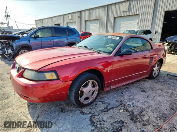 2002 Ford Mustang Standard with VIN 1FAFP40482F101065, listed as a Copart auction lot 62633895 with 223,363 mi miles and Salvage title. Bid and sale history available at DreamBid. Image 1.