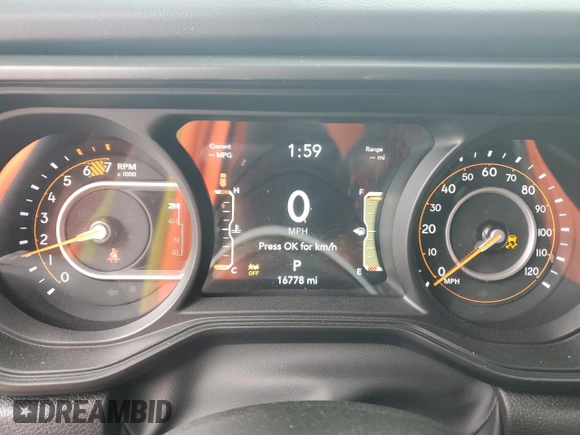 2024 Jeep Wrangler Rubicon with VIN 1C4PJXFG6RW345620, listed as a Copart auction lot 48240875 with 16,778 mi miles and Salvage Title. Bid and sale history available at DreamBid. Image 9.