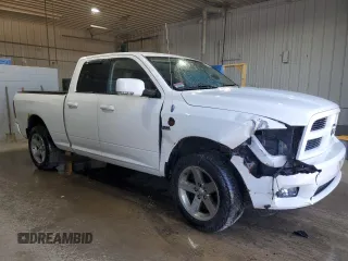2012 Ram 1500 Sport with VIN 1C6RD7HT1CS198249, listed as a Copart auction lot 53882215 with 208,544 mi miles and Salvage title. Bid and sale history available at DreamBid. Image 4.