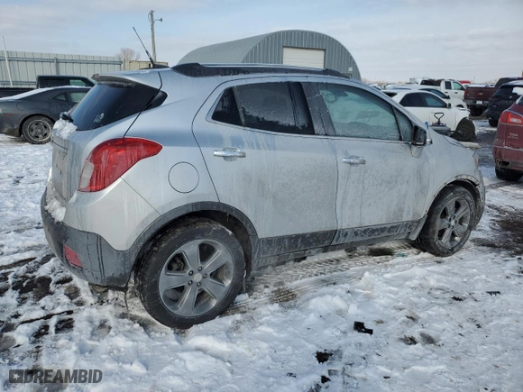2014 Buick Encore Leather with VIN KL4CJCSB4EB639059, listed as a Copart auction lot 44918975 with 129,957 mi miles and Salvage Title. Bid and sale history available at carsss.com. Image 3.