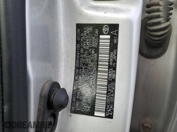2010 Toyota Prius II with VIN JTDKN3DU7A0027688, listed as a Copart auction lot 48731495 with 185,847 mi miles and Salvage Title. Bid and sale history available at carsss.com. Image 12.