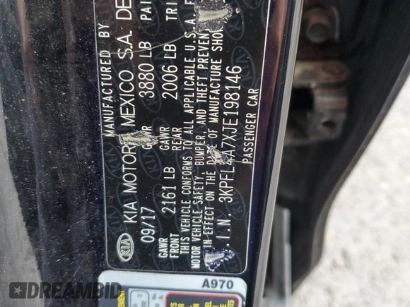 2018 Kia Forte LX with VIN 3KPFL4A7XJE198146, listed as a Copart auction lot 52150565 with 42,594 mi miles and Salvage Title. Bid and sale history available at carsss.com. Image 12.