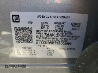 2025 Buick Encore GX Preferred with VIN KL4AMBSP5SB005999, listed as a Copart auction lot 57709875 with 7,491 mi miles and Salvage title. Bid and sale history available at DreamBid. Image 14.