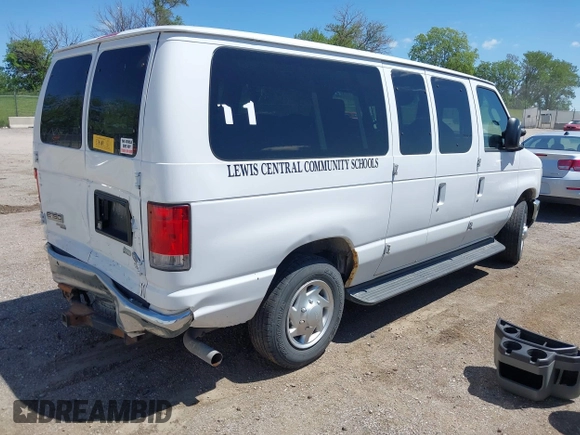 2013 Ford Econoline Passenger XL with VIN 1FMNE1BLXDDB29636, listed as a IAAI auction lot 42274116 with 141,261 mi miles and . Bid and sale history available at DreamBid. Image 4.