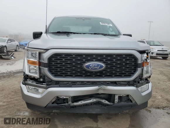2021 Ford F-150 XL with VIN 1FTEW1C8XMKE55072, listed as a Copart auction lot 46501685 with 82,833 mi miles and Salvage title. Bid and sale history available at DreamBid. Image 5.