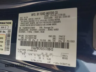 2018 Ford Mustang GT with VIN 1FA6P8CF0J5170843, listed as a IAAI auction lot 41738795 with 69,314 mi miles. Bid and sale history available at carsss.com. Image 9.