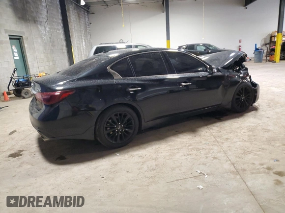 2022 Infiniti Q50 LUXE with VIN JN1EV7BR8NM340673, listed as a Copart auction lot 52626785 with 26,248 mi miles and Salvage Title. Bid and sale history available at carsss.com. Image 3.