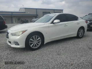 2014 Infiniti Q50 Sport with VIN JN1BV7AR7EM689554, listed as a Copart auction lot 52575755 with 115,553 mi miles and Salvage Title. Bid and sale history available at carsss.com. Image 1.