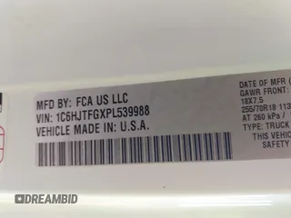 2023 Jeep Gladiator Overland с VIN 1C6HJTFGXPL539988, выставлен на аукционе IAAI как лот 41273387 с пробегом 43 555 миль миль и . История ставок и продаж доступна на DreamBid. Изображение 9.