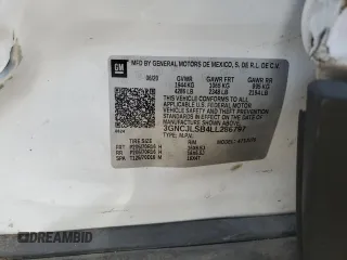 2020 Chevrolet Trax LT with VIN 3GNCJLSB4LL286797, listed as a Copart auction lot 57975375 with 54,147 mi miles and Salvage title. Bid and sale history available at DreamBid. Image 13.
