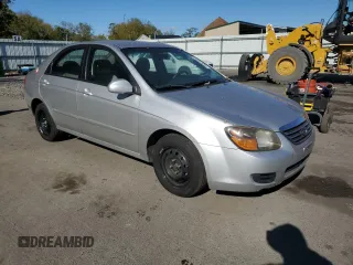 2009 Kia Spectra EX with VIN KNAFE222895603636, listed as a Copart auction lot 75327854 with 169,702 mi miles and Salvage Title. Bid and sale history available at carsss.com. Image 4.
