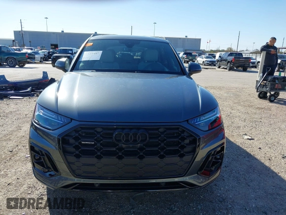 2025 Audi Q5 S line Prestige with VIN WA1FAAFY1S2004652, listed as a IAAI auction lot 41225497 with 454 mi miles. Bid and sale history available at carsss.com. Image 13.