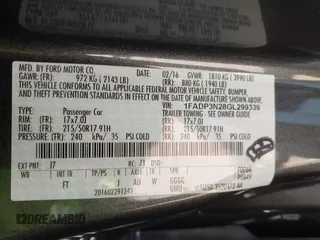 2016 Ford Focus Titanium with VIN 1FADP3N28GL299339, listed as a IAAI auction lot 42410154 with 78,245 mi miles and . Bid and sale history available at DreamBid. Image 9.