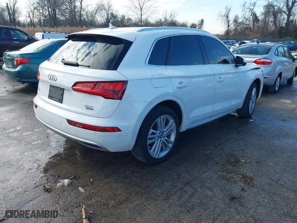 2018 Audi Q5 Premium Plus with VIN WA1BNAFYXJ2162554, listed as a IAAI auction lot 41277214 with 54,796 mi miles. Bid and sale history available at carsss.com. Image 4.