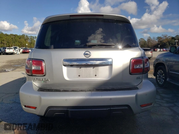 2020 Nissan Armada SL with VIN JN8AY2ND6L9106431, listed as a Copart auction lot 85059094 with 122,697 mi miles and Salvage Title. Bid and sale history available at carsss.com. Image 6.
