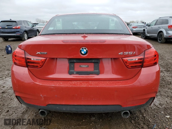 2015 BMW 4 Series 435i xDrive with VIN WBA3T7C58FP942542, listed as a Copart auction lot 78869484 with 75,392 mi miles and Salvage title. Bid and sale history available at DreamBid. Image 6.