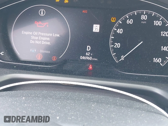 2019 Honda Accord Touring with VIN 1HGCV2F98KA010158, listed as a IAAI auction lot 41914888 with 46,960 mi miles and . Bid and sale history available at DreamBid. Image 15.