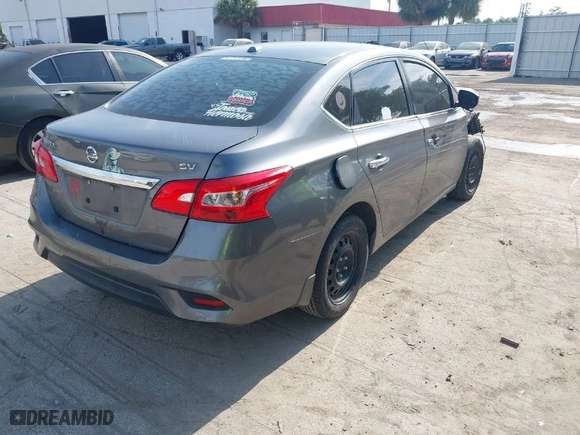 2017 Nissan Sentra SV with VIN 3N1AB7AP9HL724015, listed as a IAAI auction lot 42100563 with 168,297 mi miles. Bid and sale history available at carsss.com. Image 4.