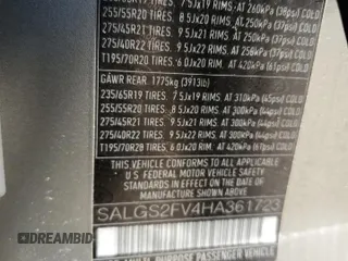 2017 Land Rover Range Rover HSE z VIN SALGS2FV4HA361723, wystawiony jako Copart lot #57104035 z przebiegiem 93 052 mil mil oraz Szkoda całkowita • Salvage title. Historia ofert i sprzedaży dostępna na DreamBid. Obrazek 13.