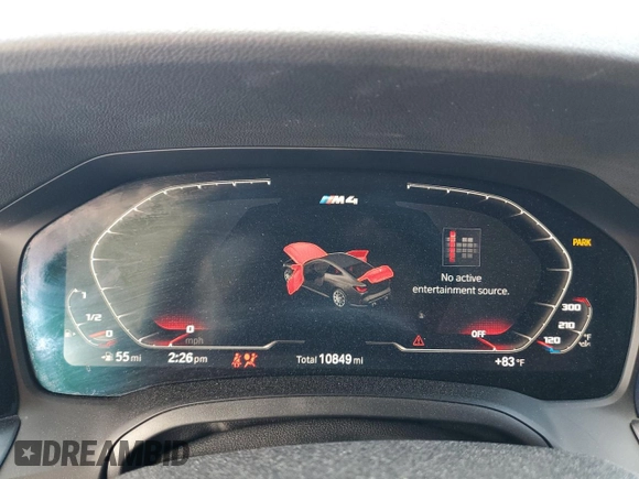 2021 BMW M4 Competition with VIN WBS33AZ05MCH43508, listed as a Copart auction lot 66529012 with 10,849 mi miles. Bid and sale history available at carsss.com. Image 8.