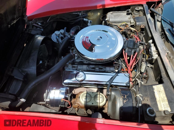 1976 Chevrolet Corvette with VIN 1Z37L6S405318, listed as a Copart auction lot 61433005 with 125,438 mi miles and Salvage title. Bid and sale history available at DreamBid. Image 11.