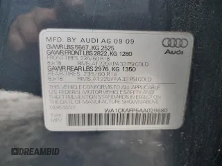 2010 Audi Q5 Premium with VIN WA1CKAFP5AA029680, listed as a Copart auction lot 42488425 with 174,198 mi miles and Salvage Title. Bid and sale history available at carsss.com. Image 13.
