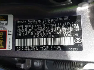 2015 Toyota Camry Hybrid LE with VIN 4T1BD1FK5FU164384, listed as a IAAI auction lot 41704922 with 122,132 mi miles. Bid and sale history available at carsss.com. Image 9.