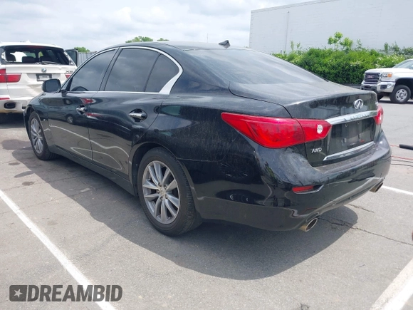 2014 Infiniti Q50 Premium with VIN JN1BV7AR1EM688240, listed as a IAAI auction lot 42118871 with 165,529 mi miles and . Bid and sale history available at DreamBid. Image 3.