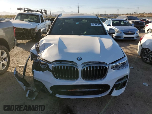 2020 BMW X3 M40i with VIN 5UXTY9C04LLE60336, listed as a Copart auction lot 84766364 with 17,412 mi miles and Salvage Title. Bid and sale history available at DreamBid. Image 5.