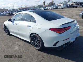 2021 Mercedes-Benz CLA 45 AMG with VIN W1K5J5DB4MN206125, listed as a IAAI auction lot 40928985 with 34,410 mi miles and . Bid and sale history available at DreamBid. Image 3.