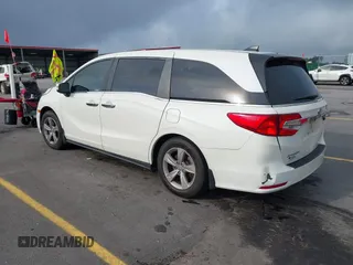 2019 Honda Odyssey EX-L with VIN 5FNRL6H70KB083596, listed as a IAAI auction lot 42072667 with 153,087 mi miles and . Bid and sale history available at DreamBid. Image 3.