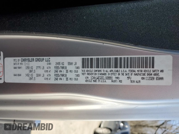 2012 Jeep Wrangler Unlimited Altitude z VIN 1C4HJWEG3CL169991, wystawiony jako Copart lot #45489175 z przebiegiem Nie podano mil oraz Szkoda całkowita • Salvage title. Historia ofert i sprzedaży dostępna na DreamBid. Obrazek 13.