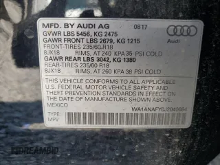 2018 Audi Q5 Premium with VIN WA1ANAFY0J2040684, listed as a Copart auction lot 54777815 with 77,504 mi miles and Salvage title. Bid and sale history available at DreamBid. Image 13.