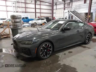2025 BMW 4 Series M440i xDrive with VIN WBA83DA00SCT09661, listed as a IAAI auction lot 42591731 with 3,923 mi miles and . Bid and sale history available at DreamBid. Image 2.