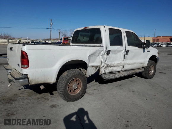 2001 Ford F-250 with VIN 3FTNW20S61MA46609, listed as a Copart auction lot 89076465 with 270,633 mi miles and Salvage title. Bid and sale history available at DreamBid. Image 3.