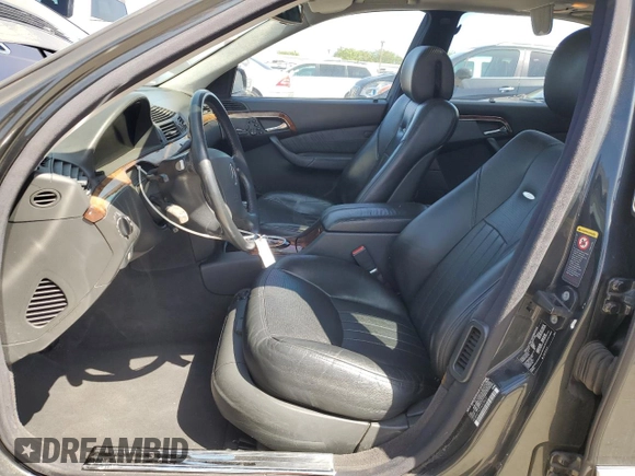 2003 Mercedes-Benz S 55 AMG with VIN WDBNG74J23A378637, listed as a Copart auction lot 52378705 with 128,745 mi miles and Salvage Title. Bid and sale history available at DreamBid. Image 7.