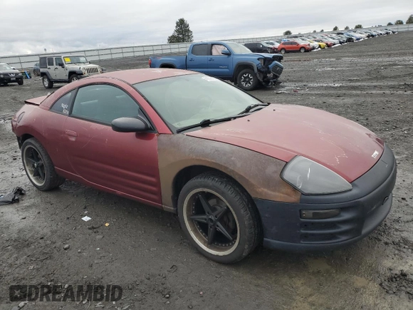 2000 Mitsubishi Eclipse RS with VIN 4A3AC34G9YE074744, listed as a Copart auction lot 41636195 with 183,083 mi miles and Salvage Title. Bid and sale history available at carsss.com. Image 4.