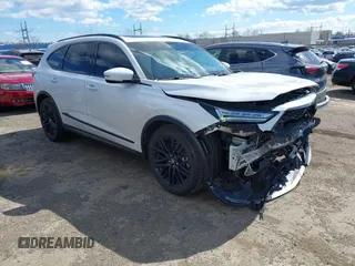 2023 Acura MDX w/Advance Package with VIN 5J8YE1H80PL021493, listed as a IAAI auction lot 41709351 with 23,467 mi miles. Bid and sale history available at carsss.com. Image 1.