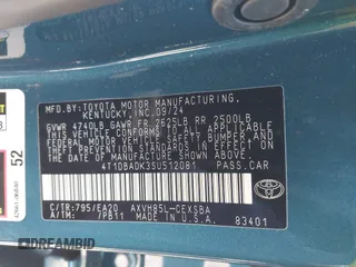 2025 Toyota Camry LE z VIN 4T1DBADK3SU512081, wystawiony jako IAAI lot #41762607 z przebiegiem 6 112 mil mil oraz . Historia ofert i sprzedaży dostępna na DreamBid. Obrazek 9.