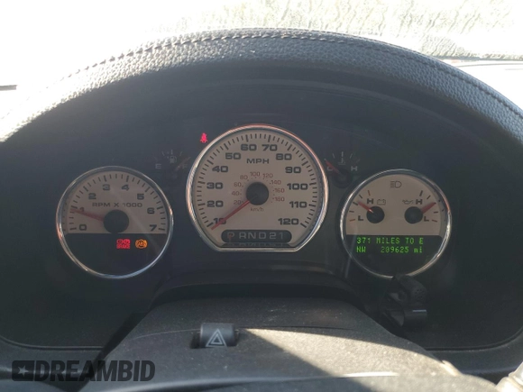 2007 Ford F-150 XLT with VIN 1FTPW14V57FA06084, listed as a Copart auction lot 48765955 with 209,625 mi miles and Salvage Title. Bid and sale history available at carsss.com. Image 9.