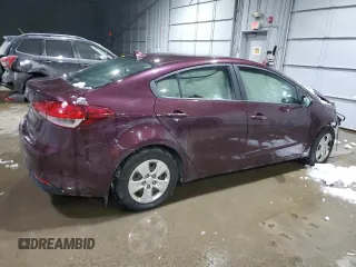 2017 Kia Forte LX with VIN 3KPFK4A76HE161009, listed as a Copart auction lot 45849035 with 164,338 mi miles and Salvage Title. Bid and sale history available at DreamBid. Image 3.